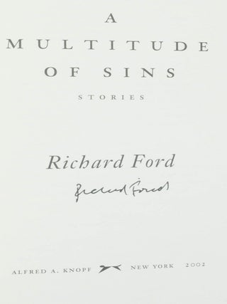 A Multitude of Sins; Stories