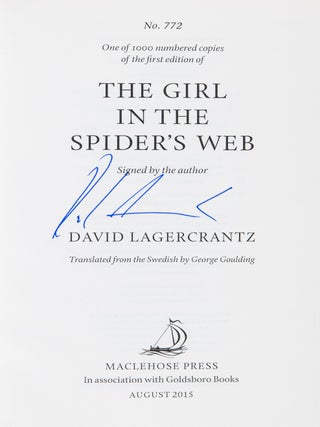 The Girl in the Spider's Web; Continuing Stieg Larsson's Millennium Series