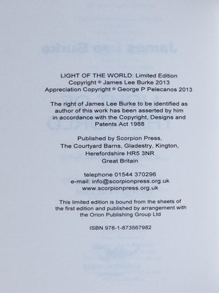 Light of the World; A Dave Robicheaux Novel