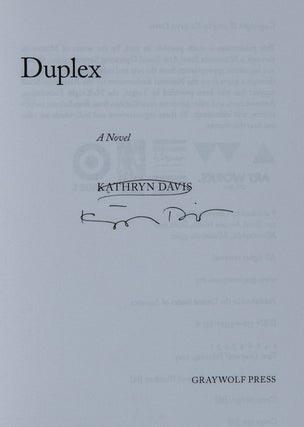 Duplex; A Novel