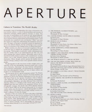Aperture 119; Cultures in Transition: The World's Reality
