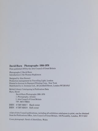 David Hurn; Photographs 1956 - 1976