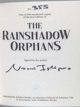 The Rainshadow Orphans; Book One