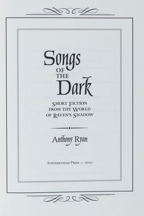 Songs of the Dark; Short Fiction From the World of Raven's Shadow