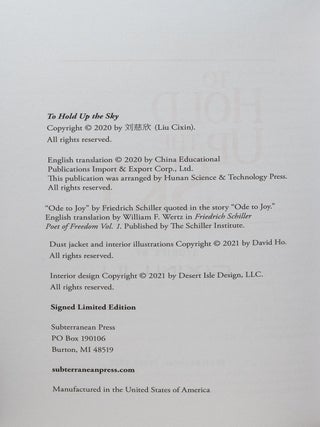 To Hold Up the Sky; Stories by Cixin Liu